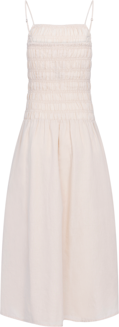 Amalie Maxi Linen Dress - Creme