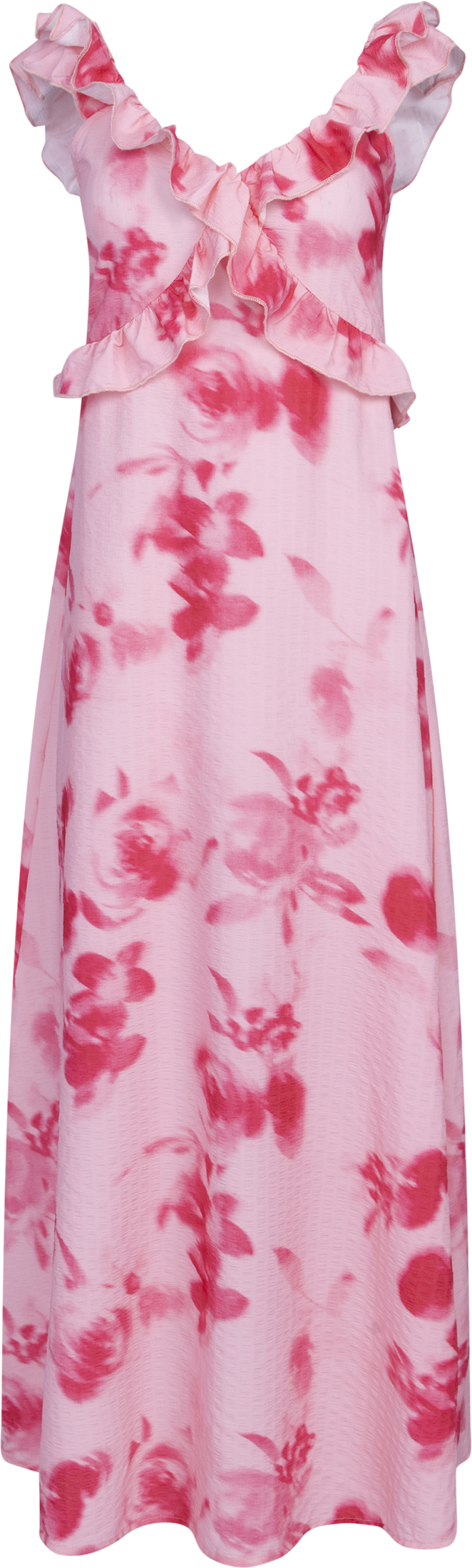 Melbaic Dress - Abstract Pink Flower Print