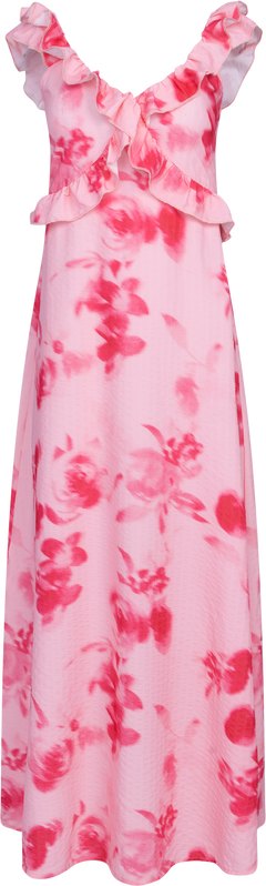Melbaic Dress - Abstract Pink Flower Print