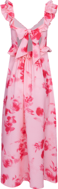Melbaic Dress - Abstract Pink Flower Print