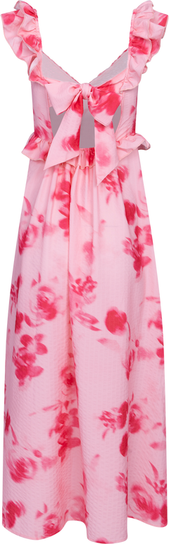 Melbaic Dress - Abstract Pink Flower Print