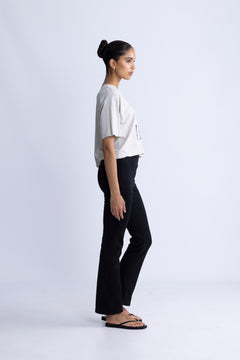 Johnny Cropped Tee - Grey