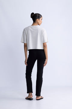 Johnny Cropped Tee - Grey