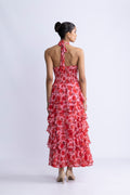 Ingalu Flower Dot Dress - Pink