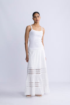 Yascarmen Hw Long Skirt S. - Star White