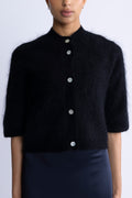 Andrea Knit Rib Cardigan - Black