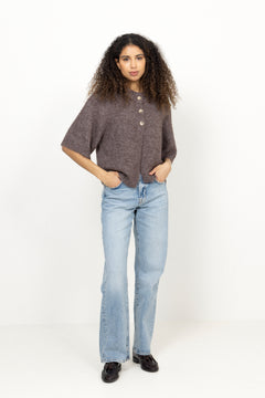 Benuta Fluffy Knit Cardigan - Light Brown