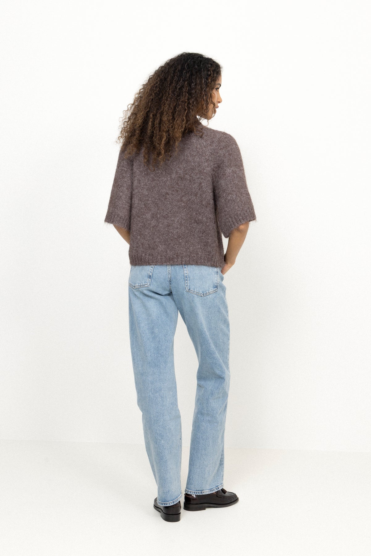 Benuta Fluffy Knit Cardigan - Light Brown