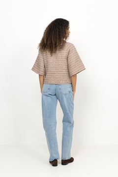 Rosella Boucle Mini Jacket - Taupe