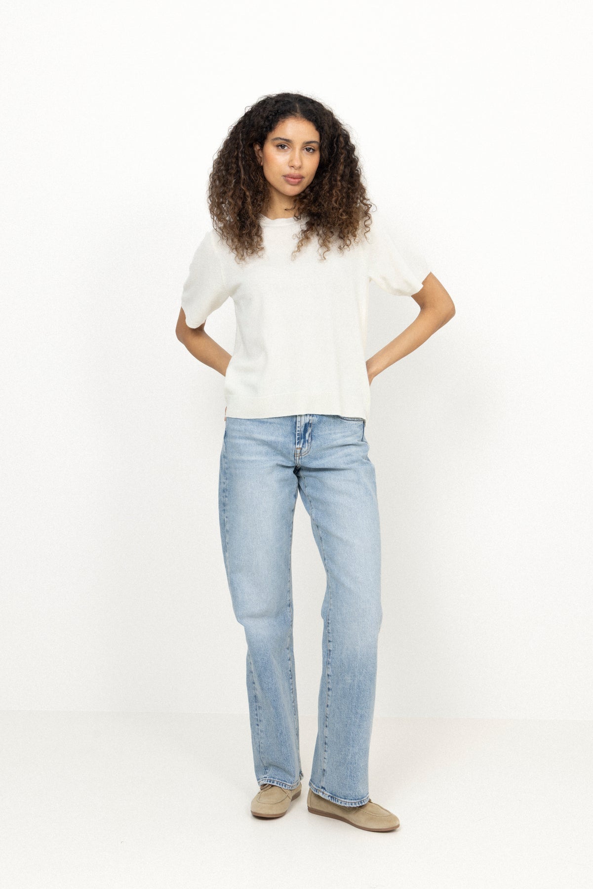 Missy Knit Tee - Creme