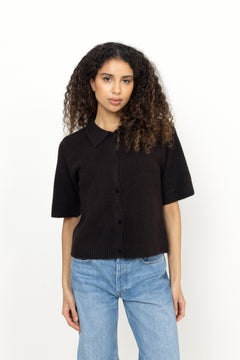 Cunna Knit Blouse - Dark Brown