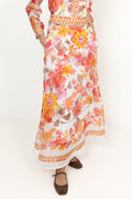 Quitterie Long Skirt - Coral