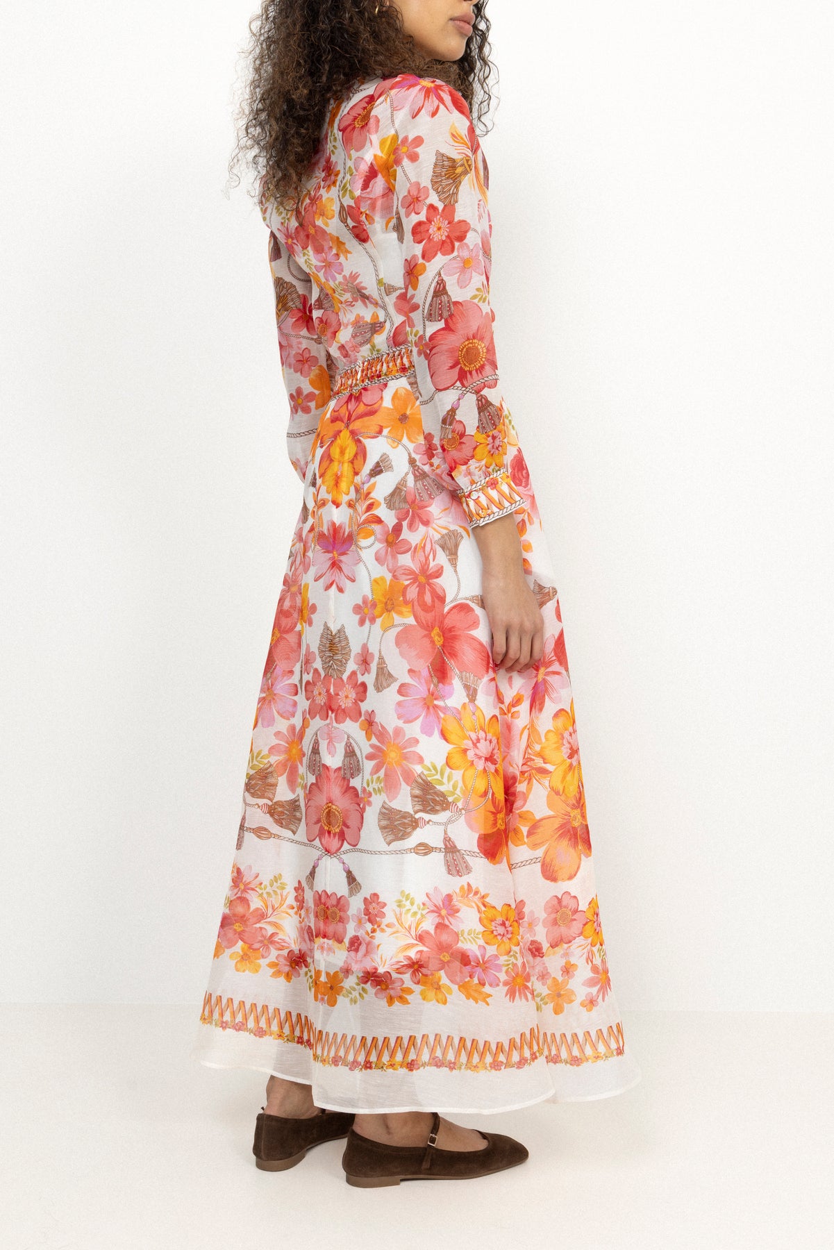 Quitterie Long Skirt - Coral