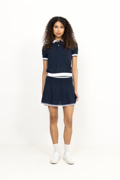 Pamela Pointelle Knitted Skirt - Jl Navy