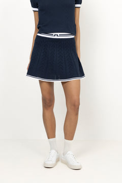 Pamela Pointelle Knitted Skirt - Jl Navy