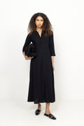 Yassavanna Long Shirt Dress - Black