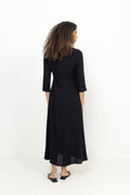 Yassavanna Long Shirt Dress - Black