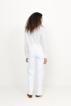 Thea Ls Knit Merino Cardigan - Egret