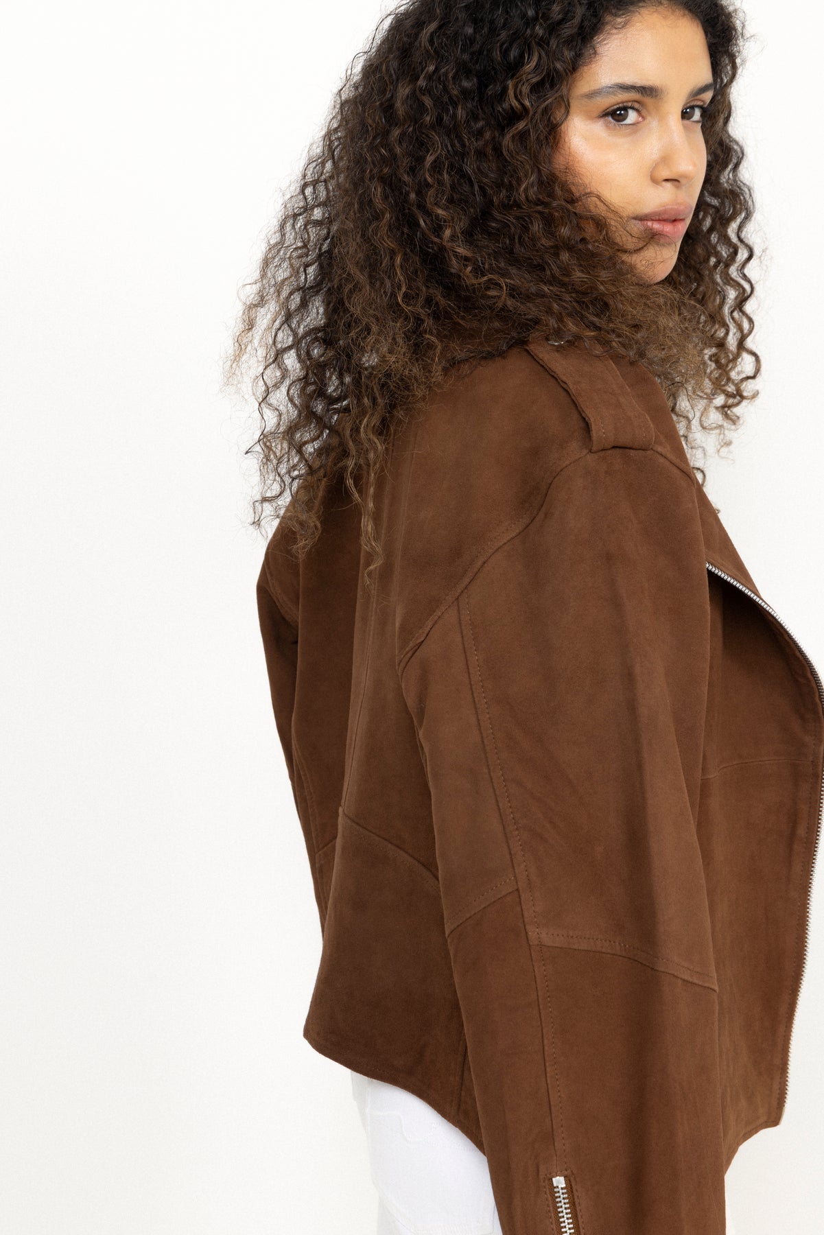 Hulla Suede Jacket - Brown