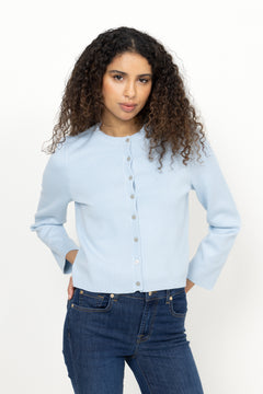 Yaselena Ls Knit Cardigan - Skyway