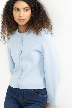 Yaselena Ls Knit Cardigan - Skyway