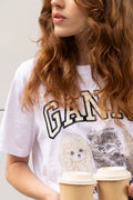 Basic Cotton Jersey Animals Relaxed T-Shirt - Bright White