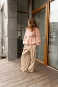 Fredrikke Chunky Cardigan - Dusty Pink