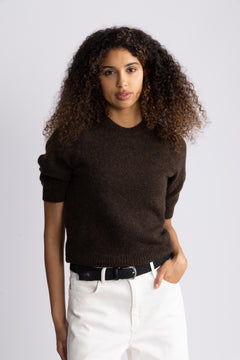 Lulu Ss Open Back Knit O-Neck - Delicioso