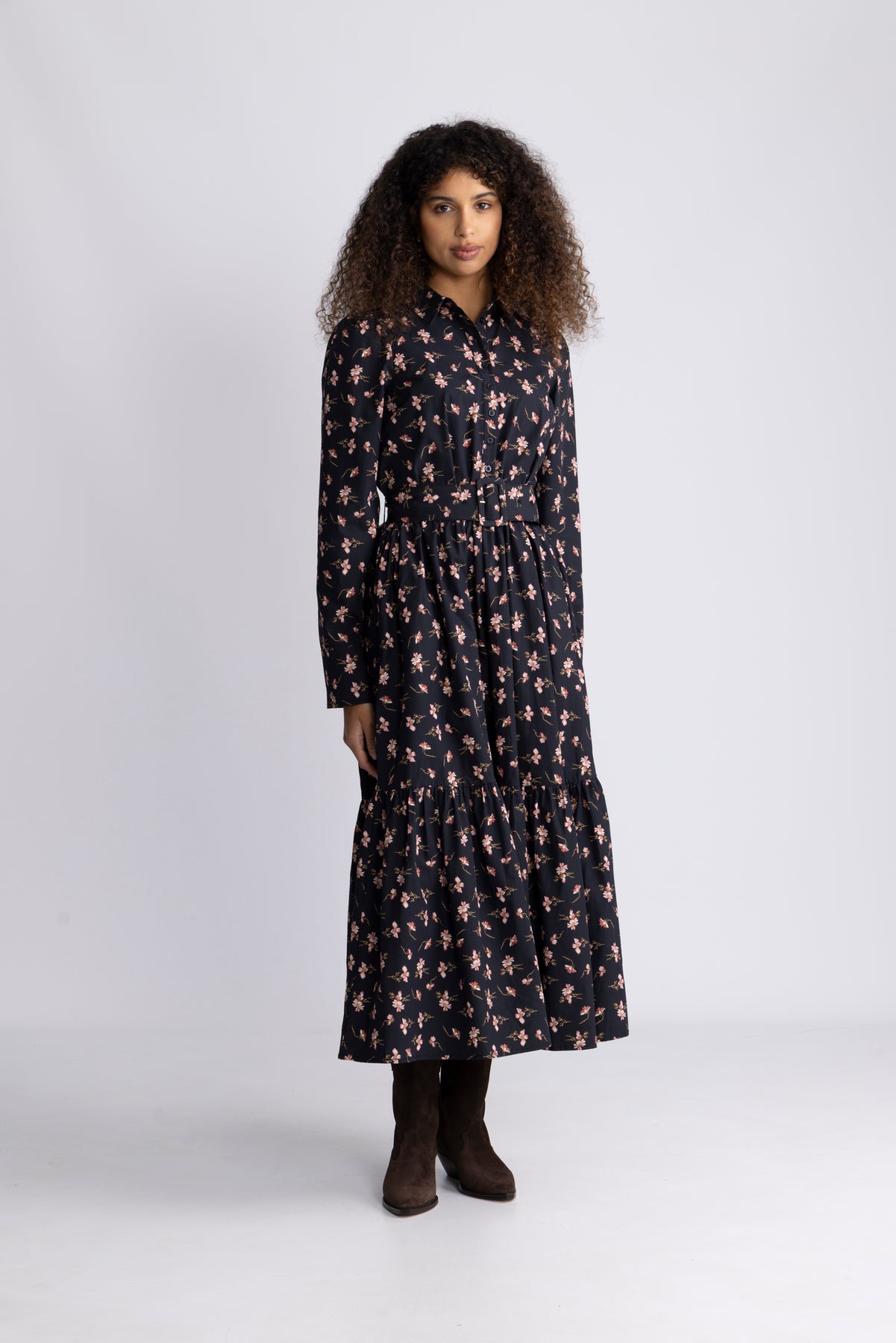 Poplin Shirt Dress - Petals