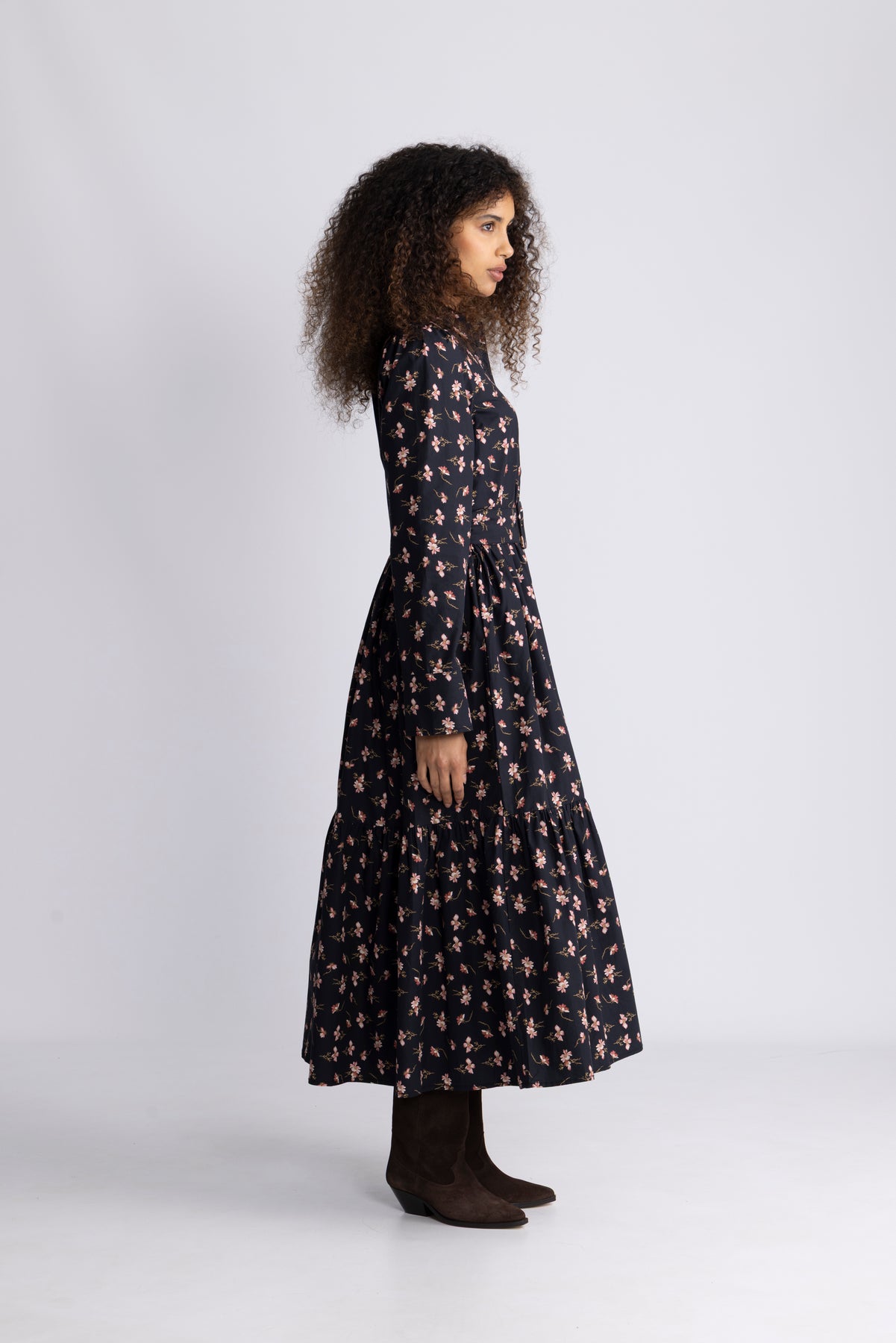 Poplin Shirt Dress - Petals