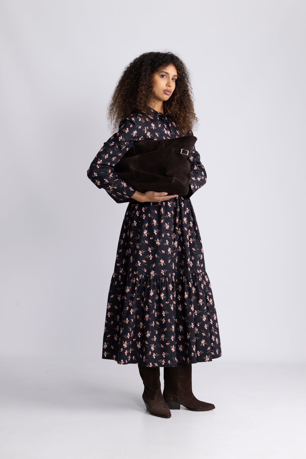 Poplin Shirt Dress - Petals