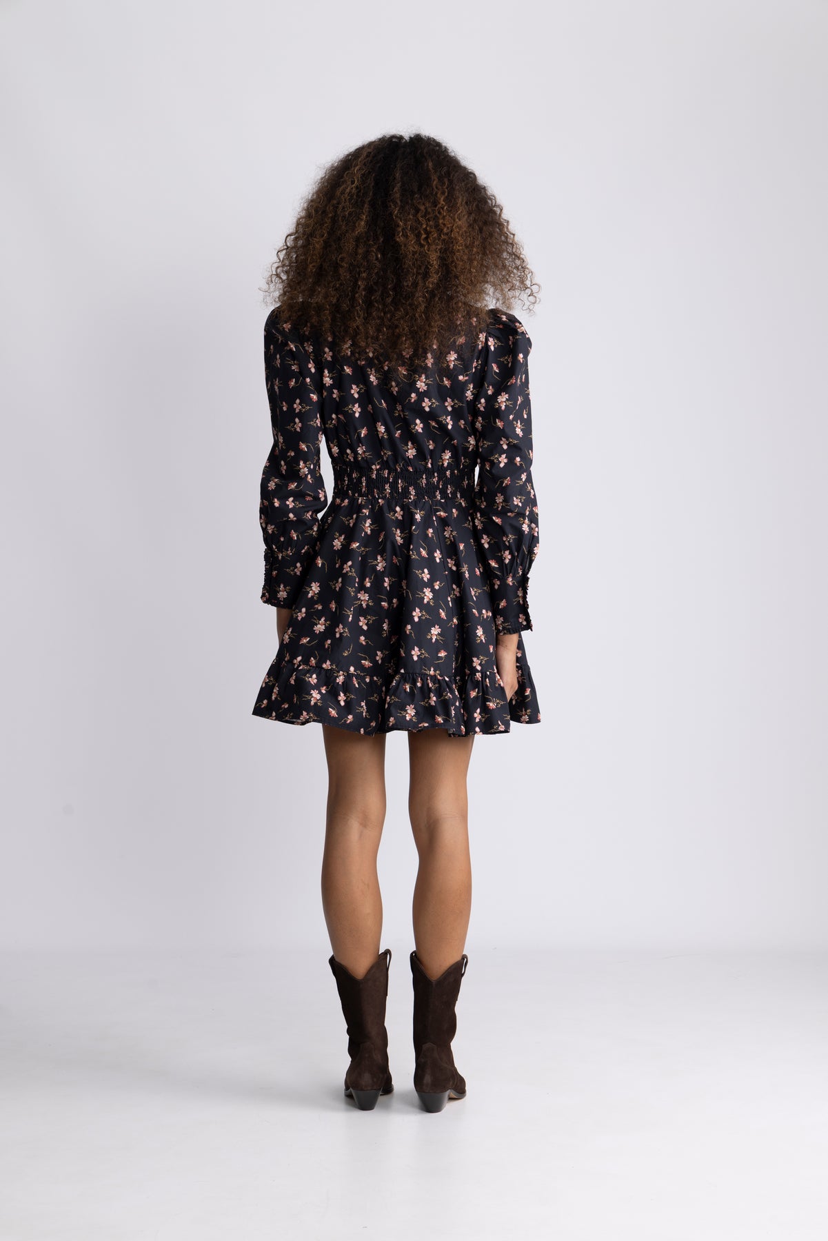 Poplin Mini Dress - Petals