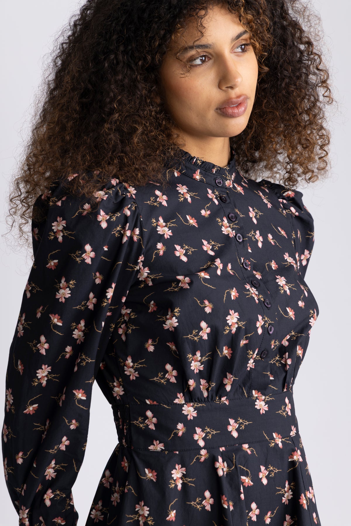 Poplin Mini Dress - Petals