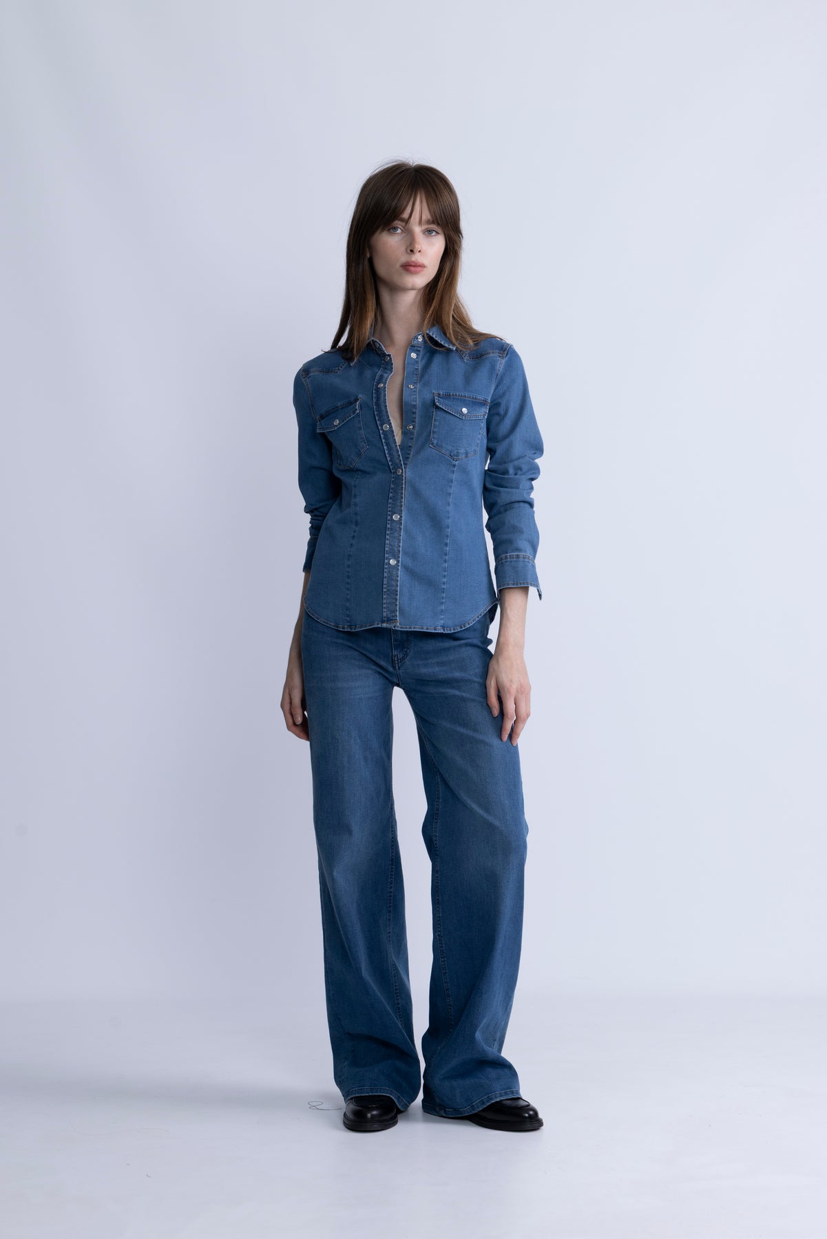 SanillaPW SH - Medium Blue Denim