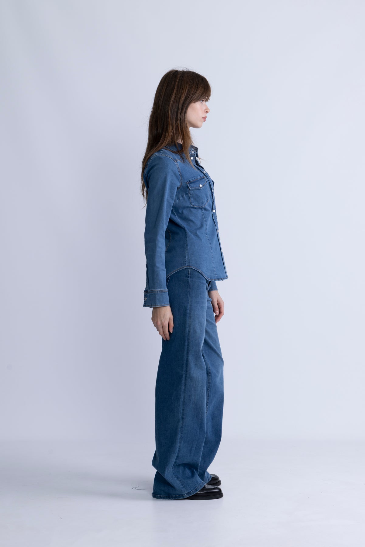 SanillaPW SH - Medium Blue Denim