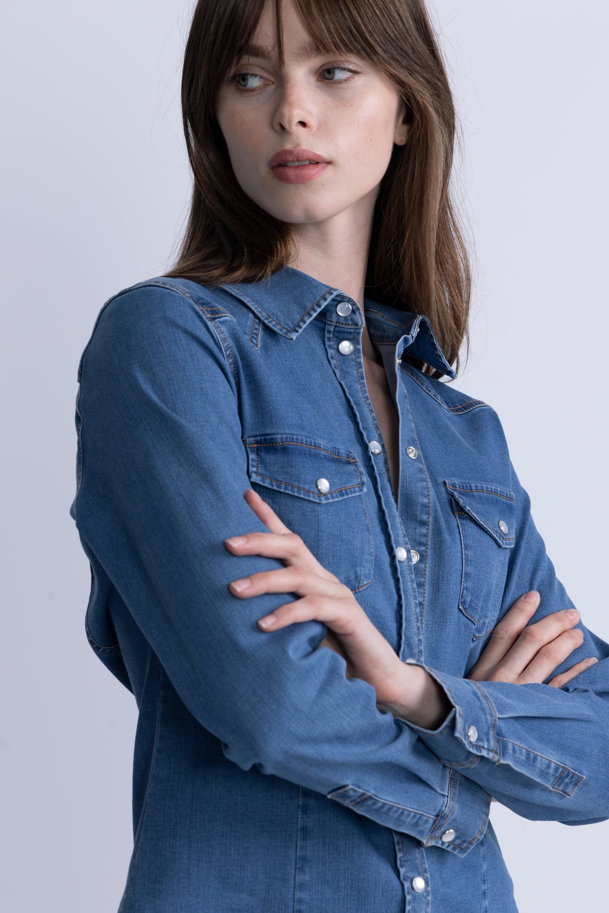 SanillaPW SH - Medium Blue Denim