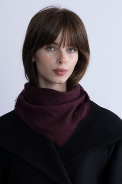 Cashma Small Scarf - Burgundy