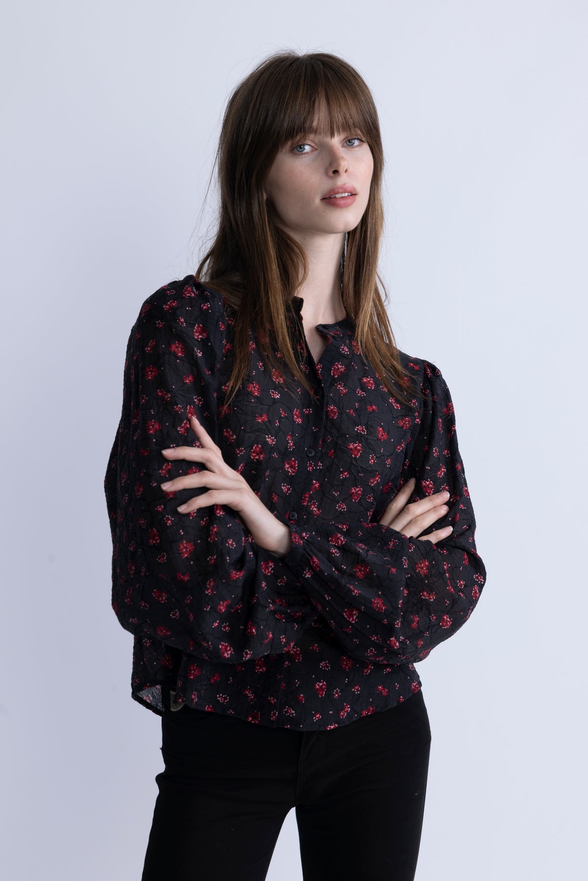 Nancy Shirt Aop - Syrah Flower