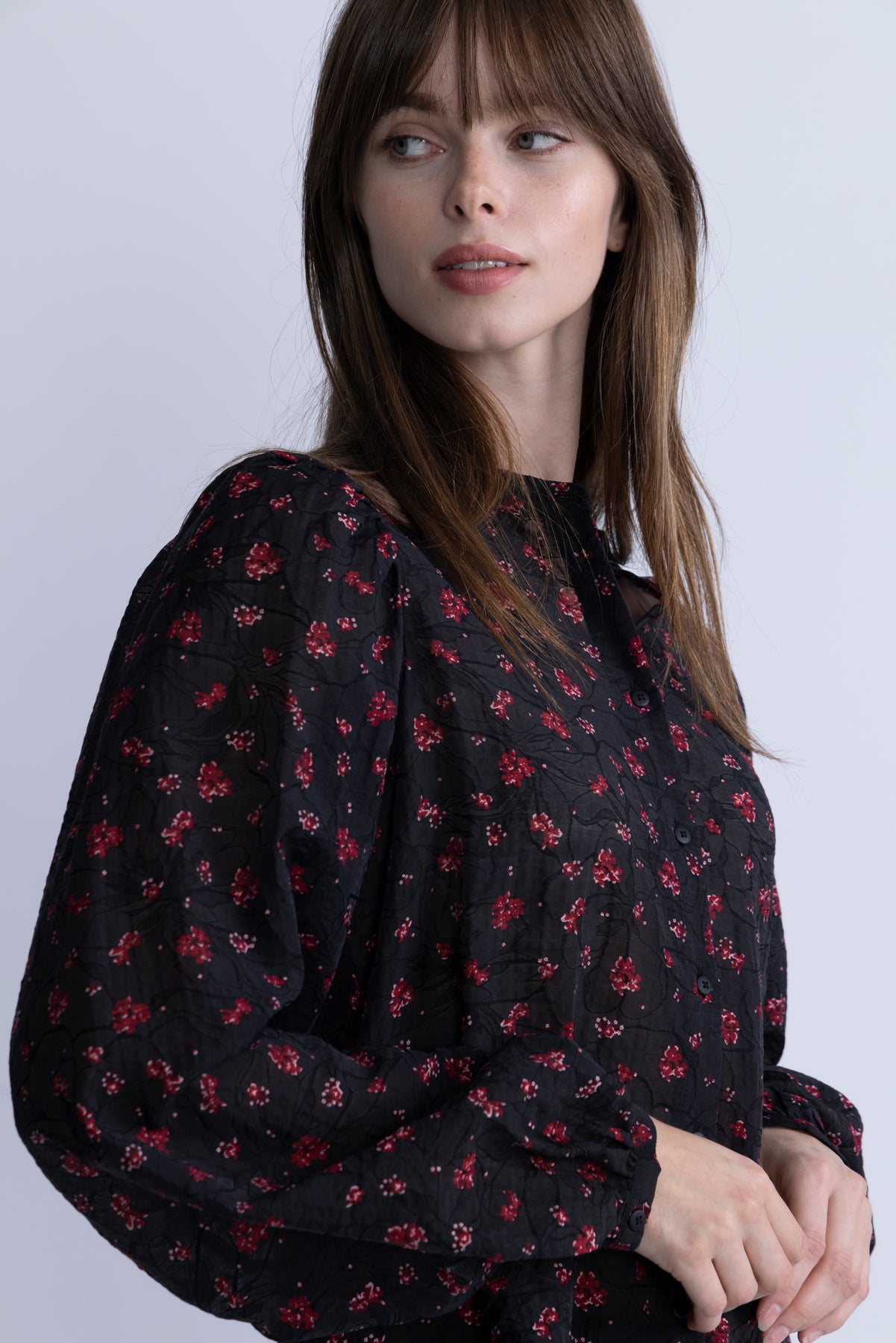 Nancy Shirt Aop - Syrah Flower