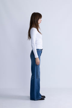 Irina Wide Leg - Medium Wash Blue Denim
