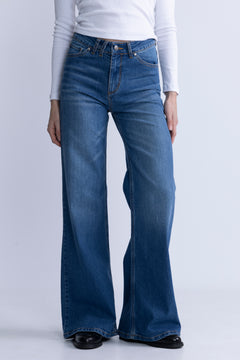 Irina Wide Leg - Medium Wash Blue Denim