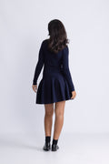 Aslaug Knit Mini Dress - Navy