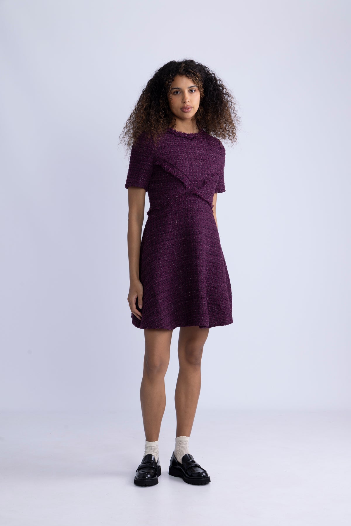 Dottie Mini Dress - Burgundy