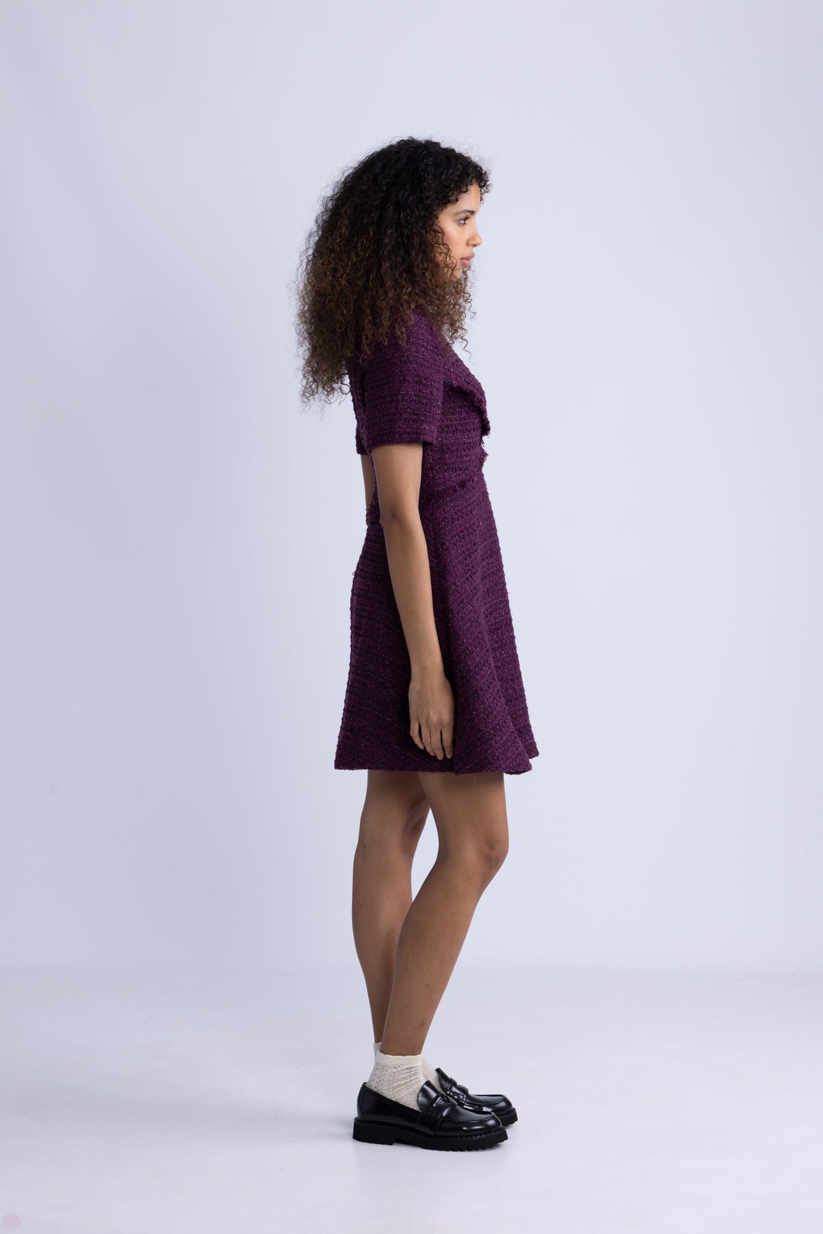 Dottie Mini Dress - Burgundy