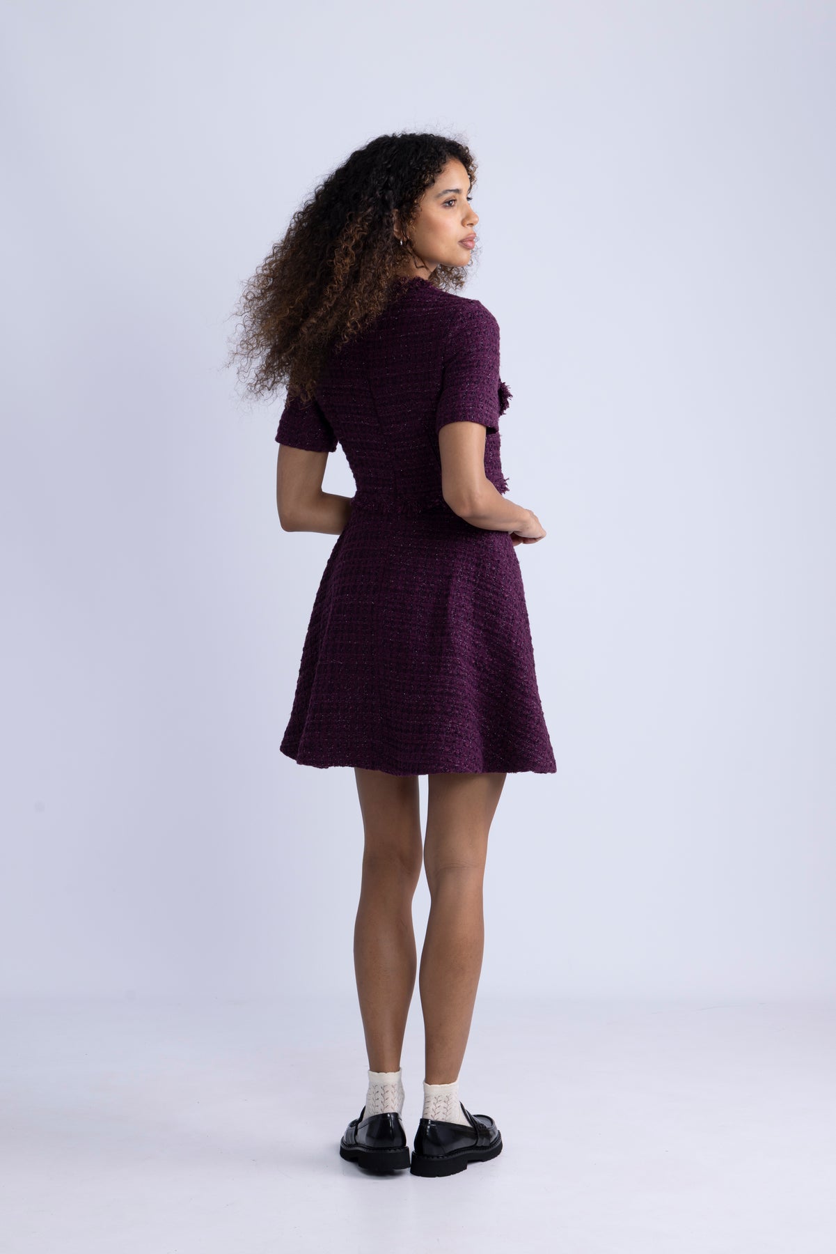 Dottie Mini Dress - Burgundy