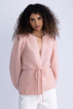 Fredrikke Chunky Cardigan - Dusty Pink