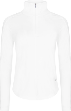 Serene Half Zip Long Sleeve - White