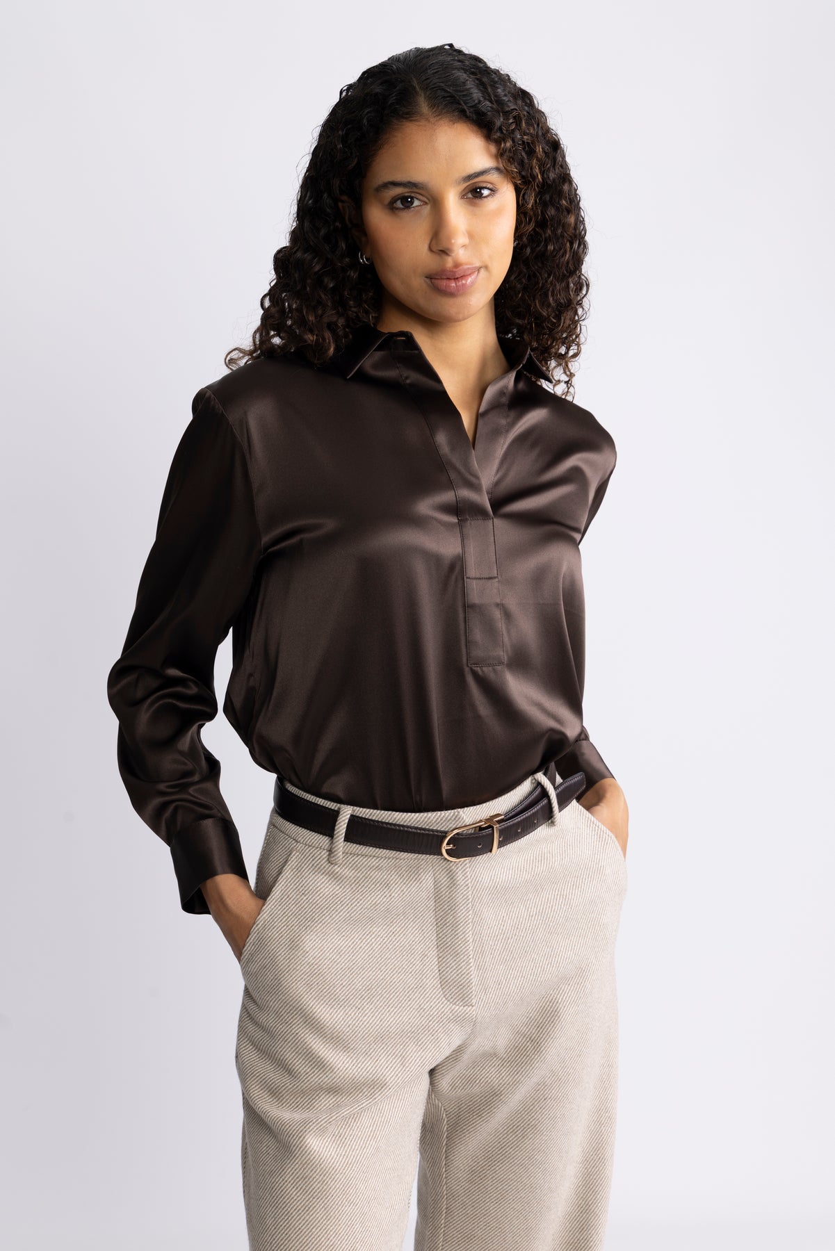 Leia Blouse - Brown