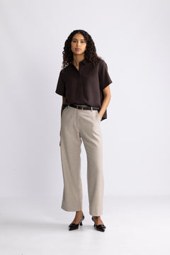Mina Ss Shirt - Black Coffee