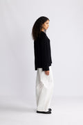 Yasbabette Ls O-Neck Knit Pullover - Black